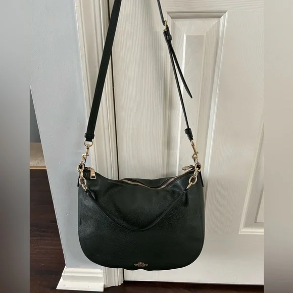 Coach Elegant Leather Satchel, Handbag with Detachable Long Strap - Picture 4 of 15